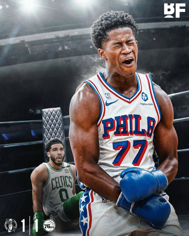 76人逆转凯尔特人系列赛战平 埃奇库姆30+10成关键